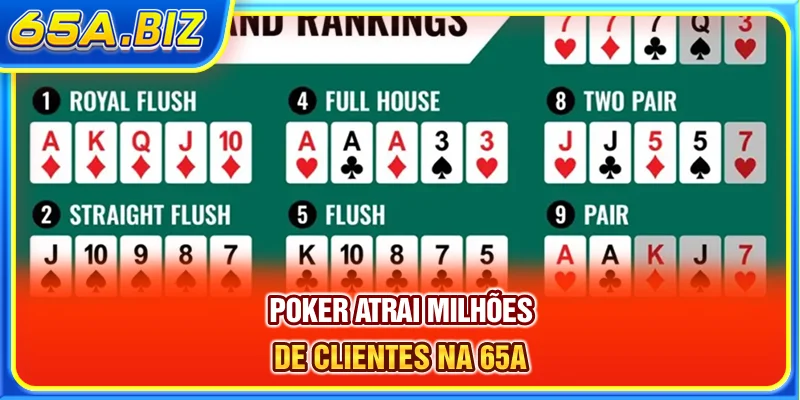 Poker atrai milhões de clientes na 65A